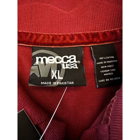 MECCA USA Vintage Polo Shirt Men's XL Red New With Tags Rare - Picture 5 of 8